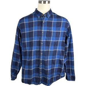 Eddie Bauer Blue Flannel Shirt (XL)